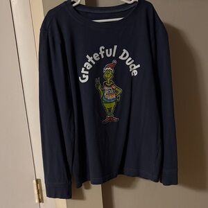 Life Is Good Grateful Dude Kids Long Sleeve Shirt - Navy